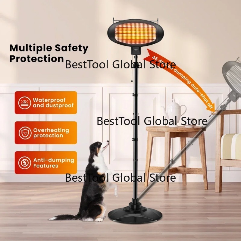 Patio Heater Standing - Pemanas Teras Listrik Tahan Air untuk