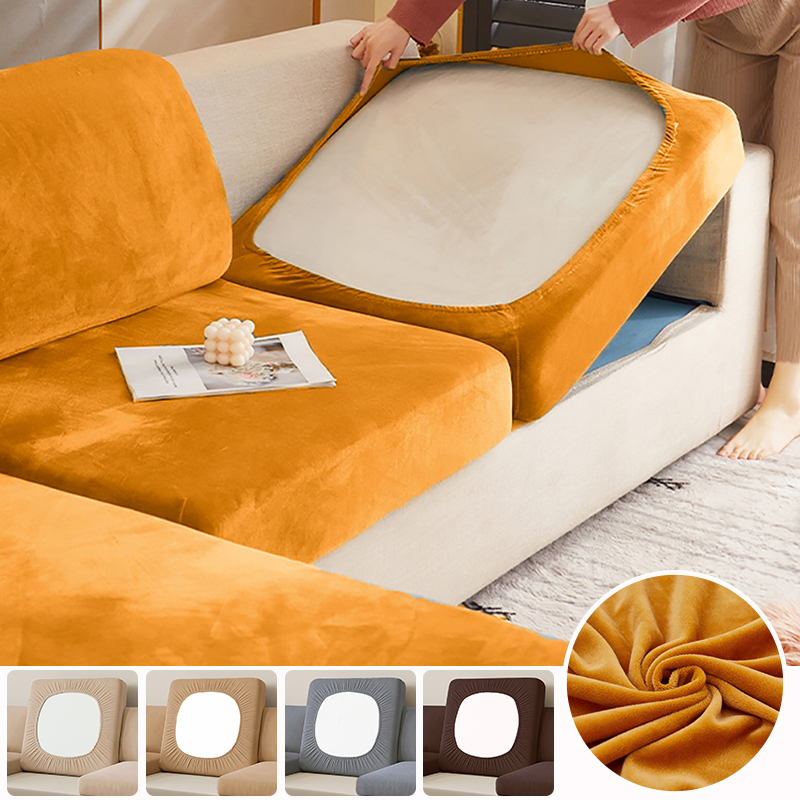 Outdoor Furniture L Shape - Sarung Bantal Kursi Sofa Beludru Elastis