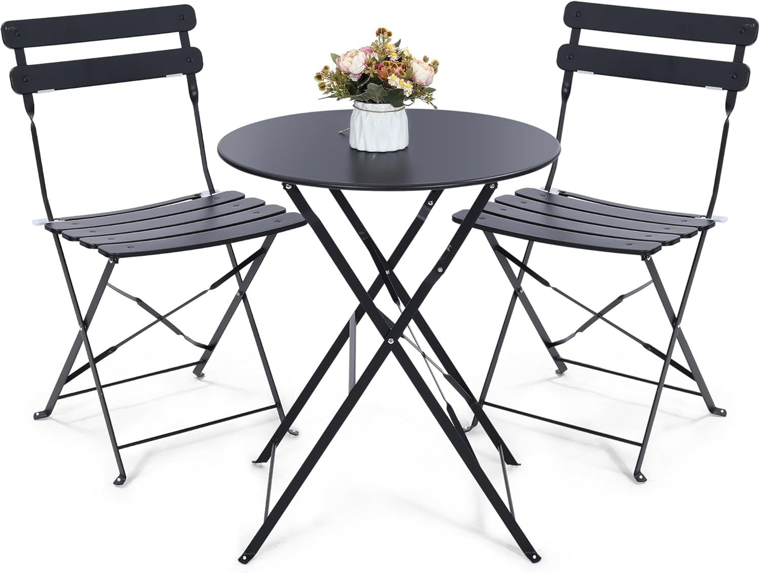 Outdoor Furniture Table And Chairs - Set bistro luar ruangan lipat 3
