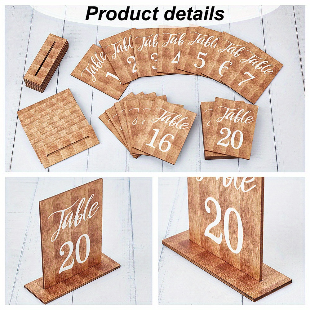 20 Buah Kartu Nomor Meja Kayu  - Outdoor Furniture Design ulasan dan harga