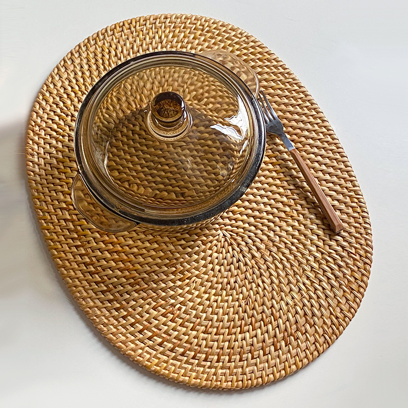 Set Alas Cangkir Rotan Vietnam - Outdoor Furniture Sale ulasan dan harga