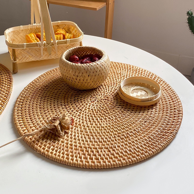 Set Alas Cangkir Rotan Vietnam - Outdoor Furniture Sale ulasan dan harga