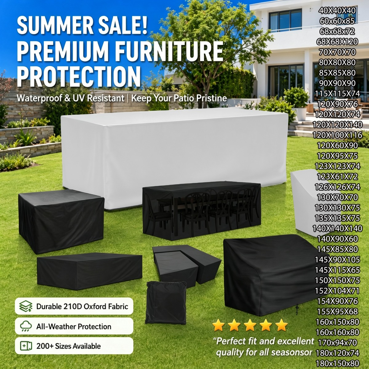 240 Ukuran Penutup Furnitur Te - Outdoor Furniture Fabric Waterproof ulasan dan harga