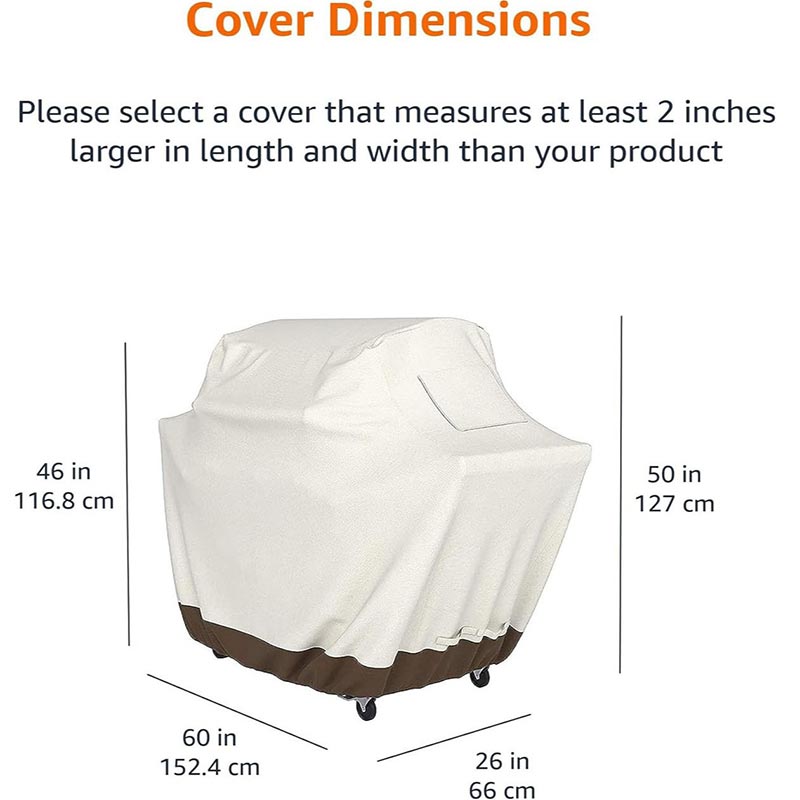 210D BBQ Beige Penutup Panggan - Outdoor Furniture Fabric Waterproof ulasan dan harga
