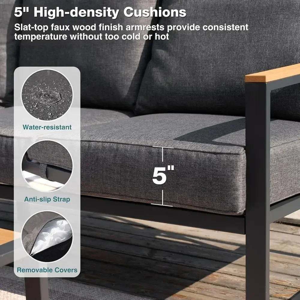 Set Sofa Luar Ruangan 6 Bagian - Outdoor Furniture L Shape ulasan dan harga