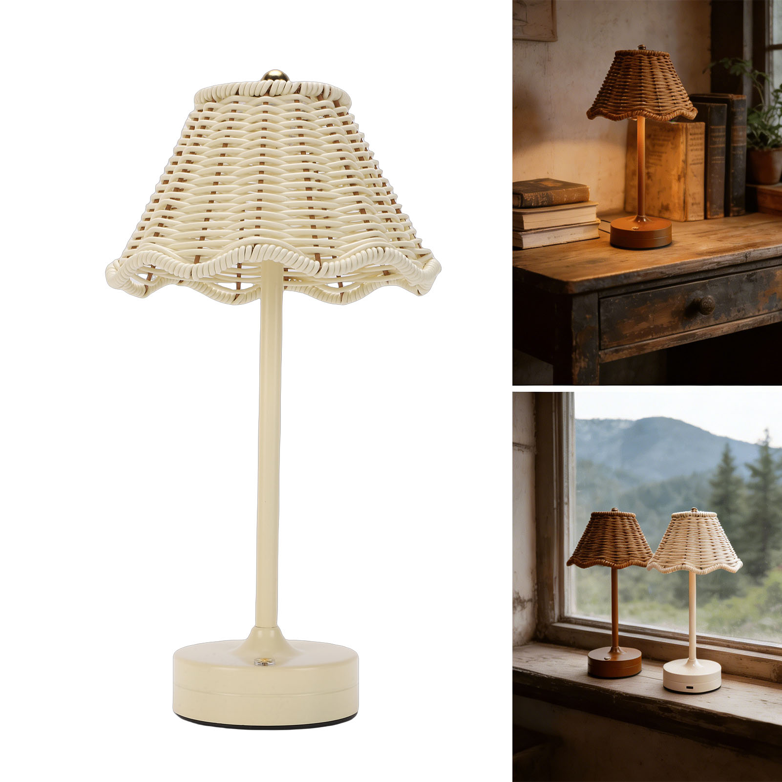 Lampu Meja Rotan Antik LED 3 W - Outdoor Furniture Sale ulasan dan harga