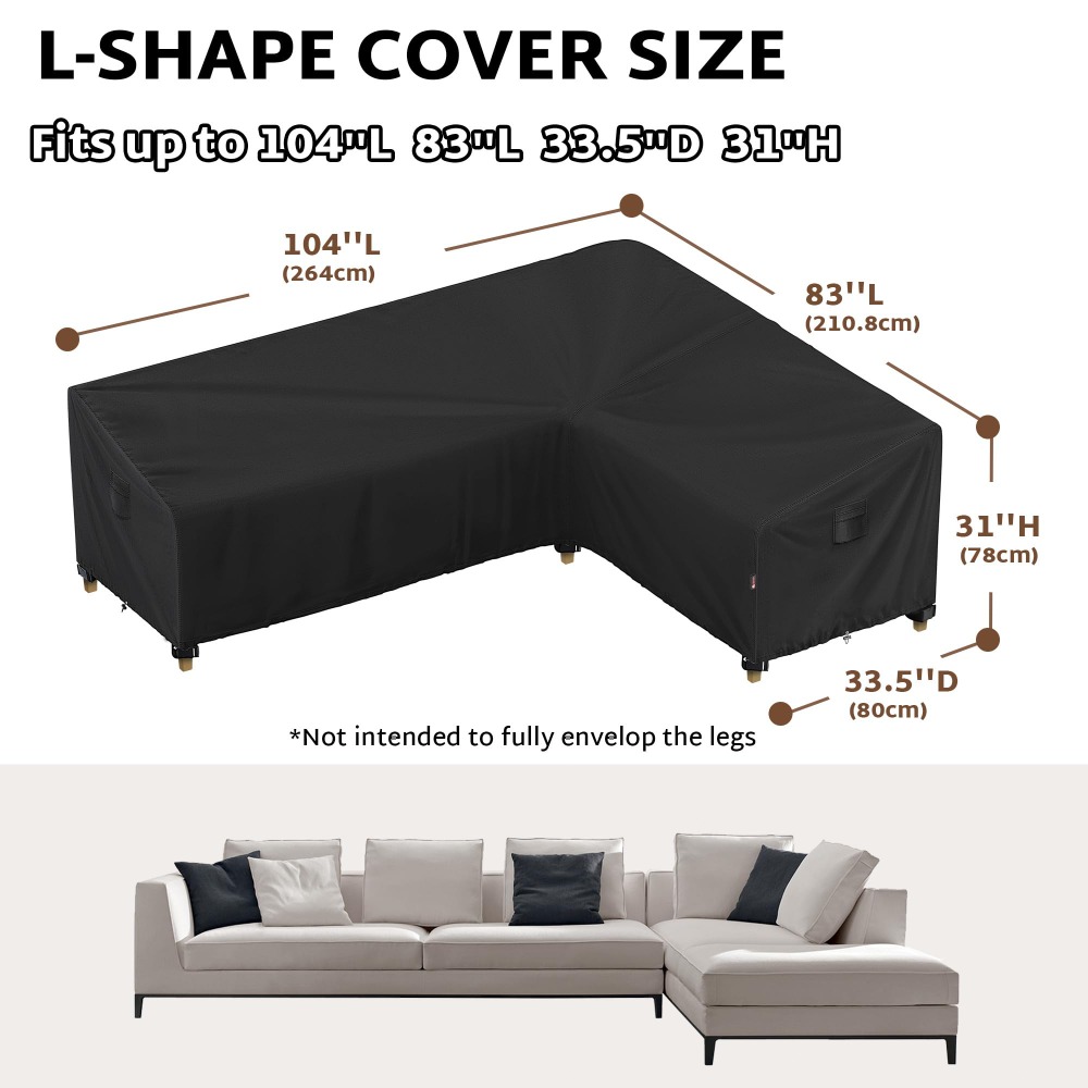 Penutup Sofa Bentuk L 600D Tah - Outdoor Furniture L Shape ulasan dan harga