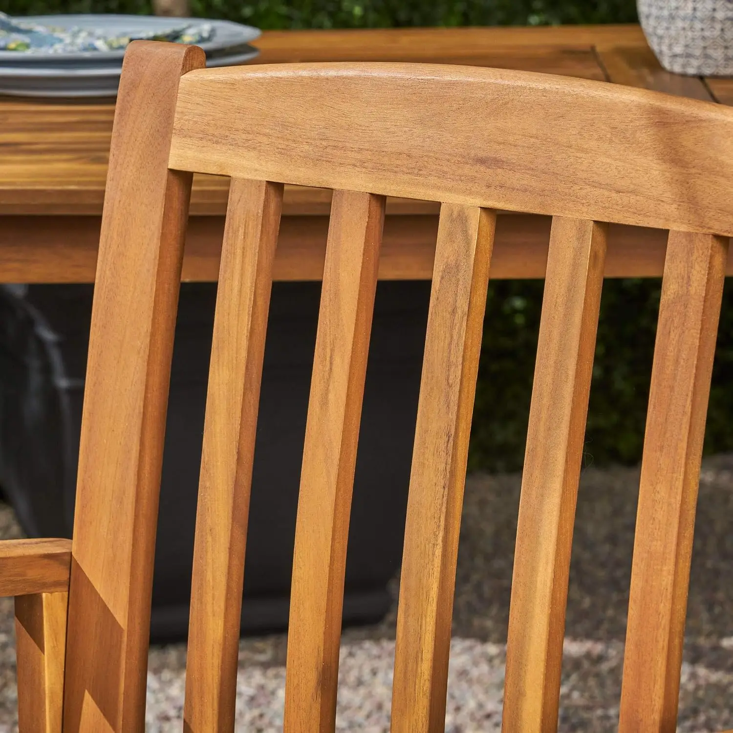 Kursi Makan Teras Kayu Akasia  - Outdoor Furniture Deals ulasan dan harga
