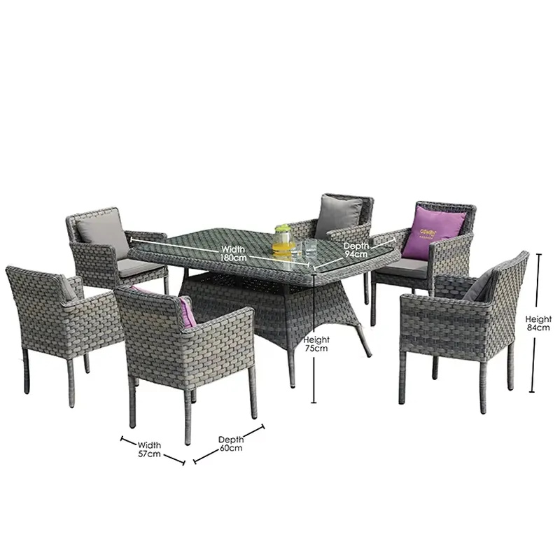 UNTUK OSMEN CITTA 7PCS SET MEJ - Outdoor Furniture Osmen ulasan dan harga