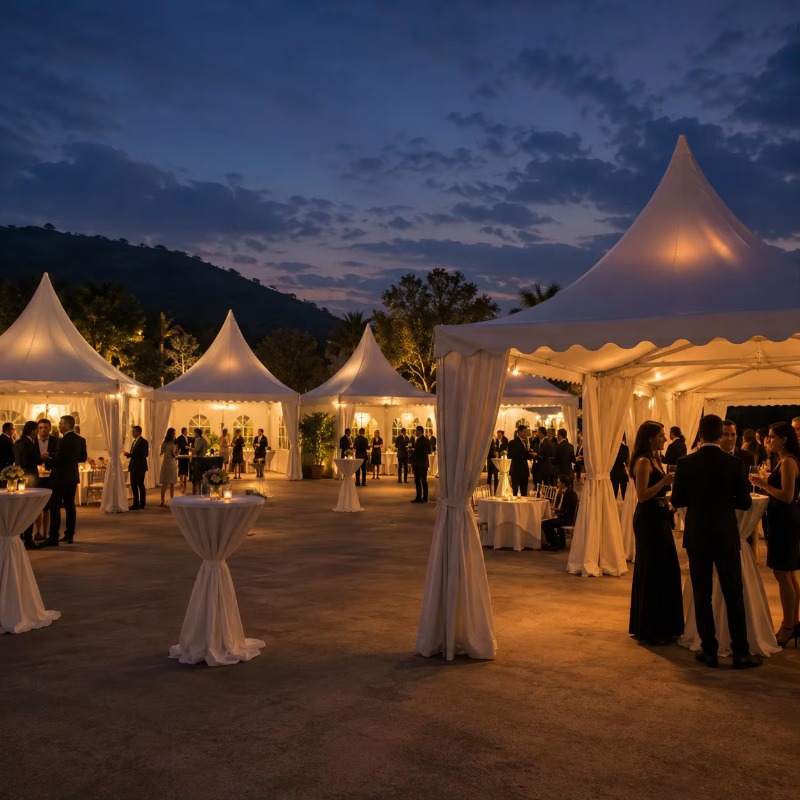 Tenda Pagoda Putih yang Dapat  - Outdoor Furniture European ulasan dan harga